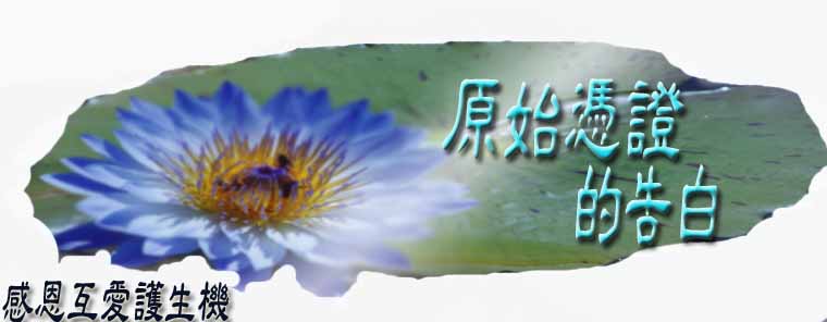 原始憑證的告白
